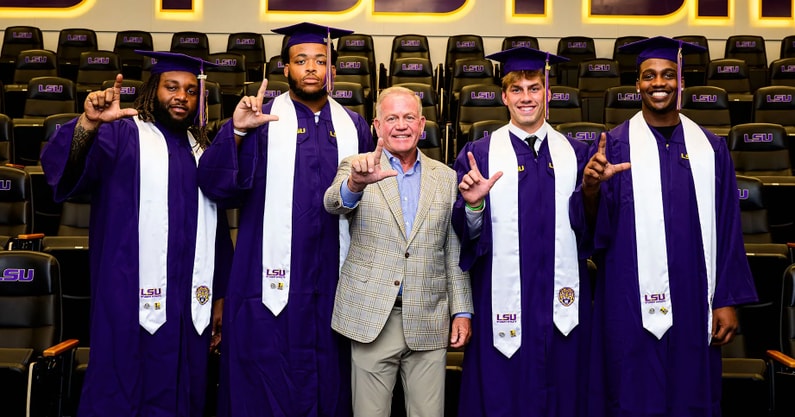 LSU graduated four starters on Friday (Photo: LSU Football)